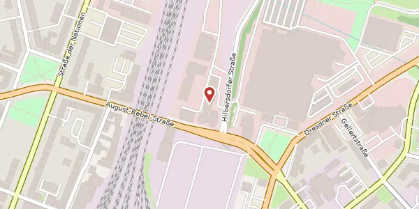 Karte der Umgebung von Hilbersdorfer Str. 1, 09131 Chemnitz