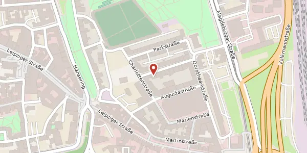 Karte der Umgebung von Anhalter Str. 17, 06108 Halle (Saale)
