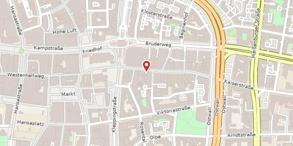 Karte der Umgebung von Ostenhellweg 31, 44135 Dortmund