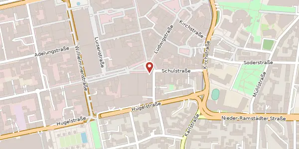 Karte der Umgebung von Ludwigsplatz 8, 64283 Darmstadt