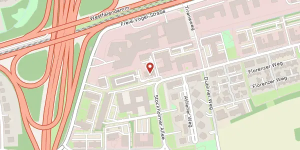 Karte der Umgebung von Stockholmer Allee 18, 44269 Dortmund