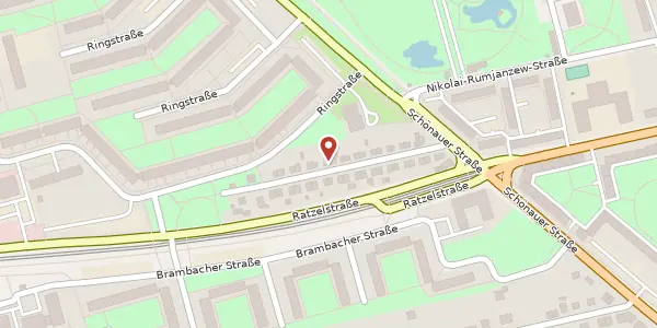 Karte der Umgebung von Bayreuther Straße 26, 04207 Leipzig