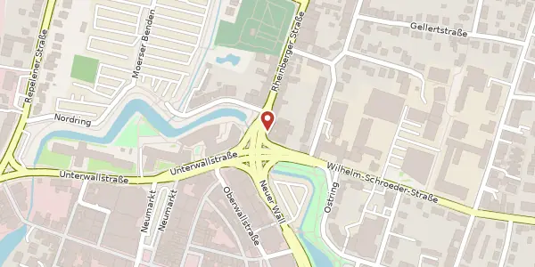 Karte der Umgebung von Rheinberger Str. 1, 47441 Moers