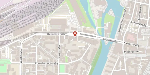 Karte der Umgebung von Bahnhofstraße 7, 74072 Heilbronn