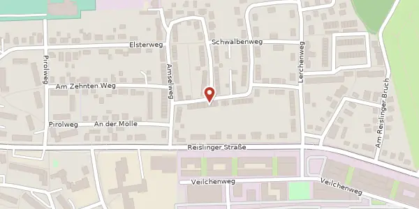 Karte der Umgebung von Finkenweg 7, 38446 Wolfsburg