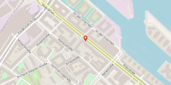 Karte der Umgebung von Rheinallee 107, 55118 Mainz