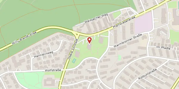 Karte der Umgebung von Pfarrwiesenallee 51, 71067 Sindelfingen