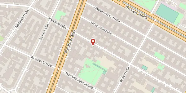 Karte der Umgebung von Christburger Straße 4, 10405 Berlin