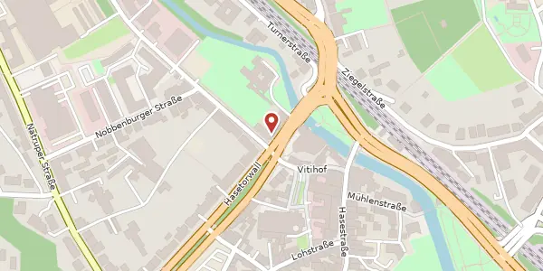 Karte der Umgebung von Hasetorwall 18, 49076 Osnabrück