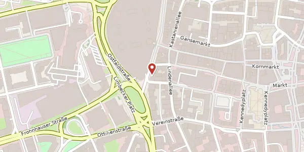 Karte der Umgebung von Limbecker Platz 9, 45127 Essen