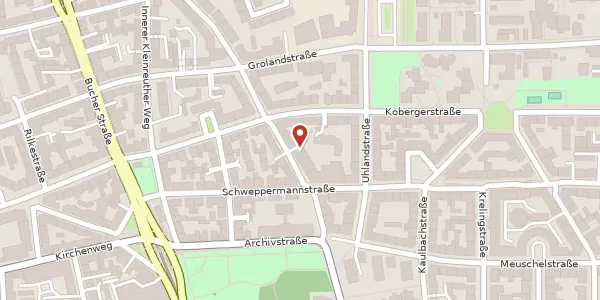 Karte der Umgebung von Pilotystr. 50, 90408 Nürnberg