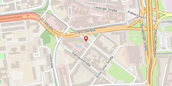 Karte der Umgebung von Rudolf-Breitscheid-Str. 10, 06110 Halle (Saale)