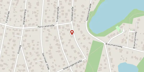 Karte der Umgebung von Isoldestraße 34, 14476 Potsdam