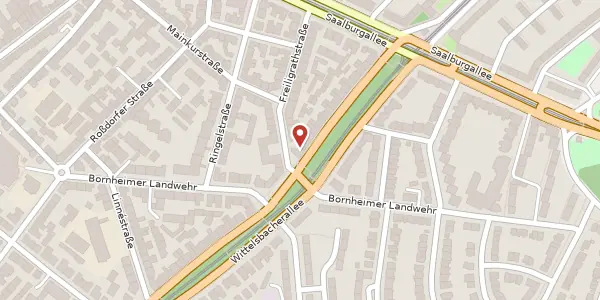 Karte der Umgebung von Wittelsbacherallee 125, 60385 Frankfurt