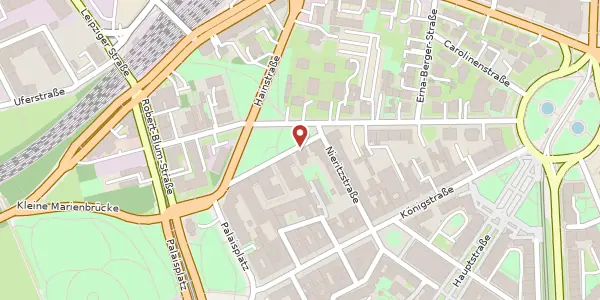 Karte der Umgebung von Theresienstraße 8, 01097 Dresden