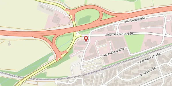 Karte der Umgebung von Mercedesstraße 35, 71384 Weinstadt