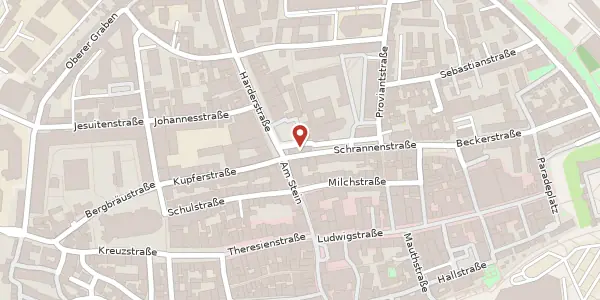Karte der Umgebung von Schrannenstr. 1, 85049 Ingolstadt