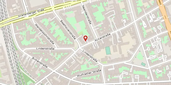 Karte der Umgebung von Ackerstr. 108, 40233 Düsseldorf