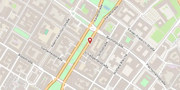 Karte der Umgebung von Kaiserstraße 38, 55116 Mainz