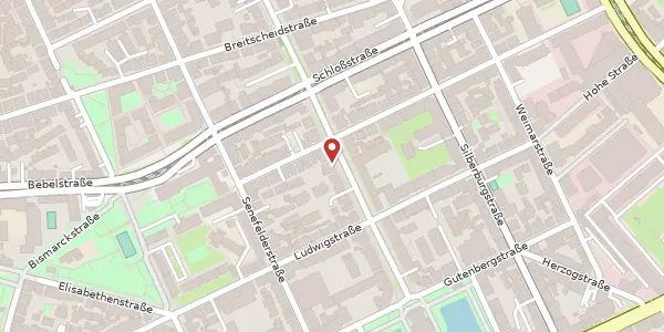 Karte der Umgebung von Johannesstraße 19, 70176 Stuttgart
