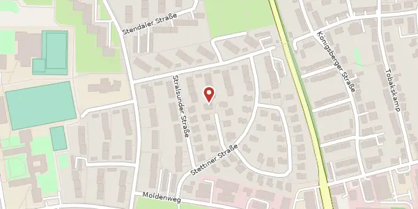 Karte der Umgebung von Greifswalder Straße 9, 21339 Lüneburg