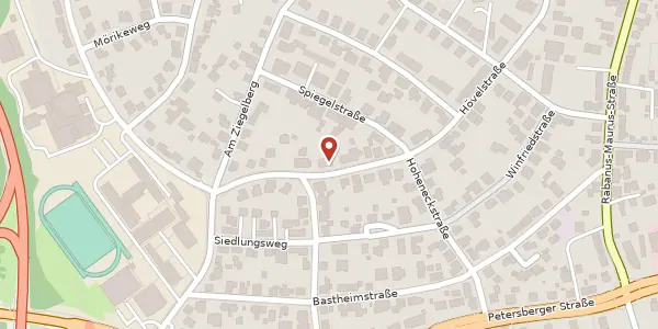 Karte der Umgebung von Hövelstraße 48, 36100 Petersberg