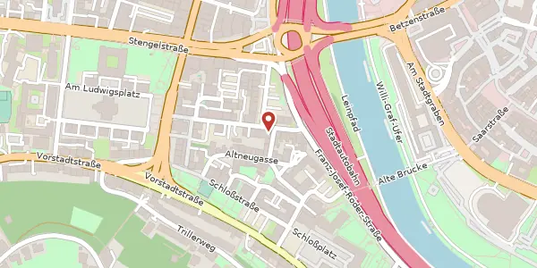Karte der Umgebung von Wilhelm-Heinrich-Straße 16, 66117 Saarbrücken