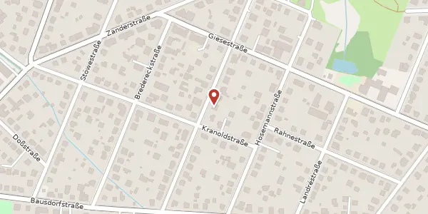 Karte der Umgebung von Hannsdorfer Straße 22, 12621 Berlin