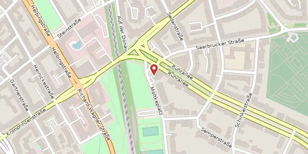 Karte der Umgebung von Moltkeplatz 1, 45138 Essen