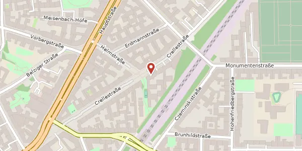 Karte der Umgebung von Crellestraße 19/20, 10827 Berlin