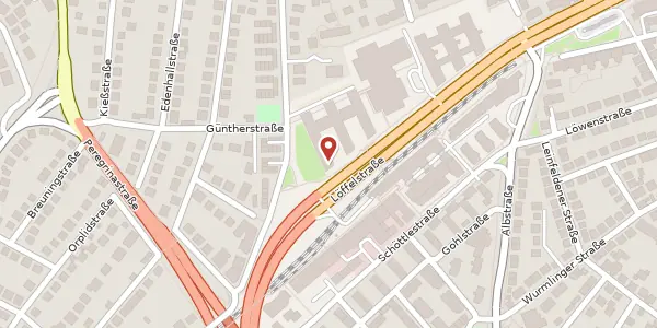 Karte der Umgebung von Löffelstraße 46, 70597 Stuttgart