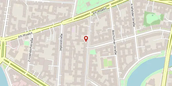 Karte der Umgebung von Elberfelder Straße 6, 10555 Berlin