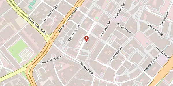 Karte der Umgebung von Kronprinzstraße 17, 70173 Stuttgart