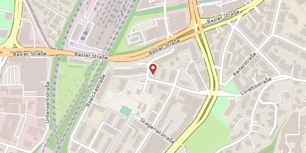 Karte der Umgebung von Weddigenstraße 10, 79100 Freiburg im Breisgau