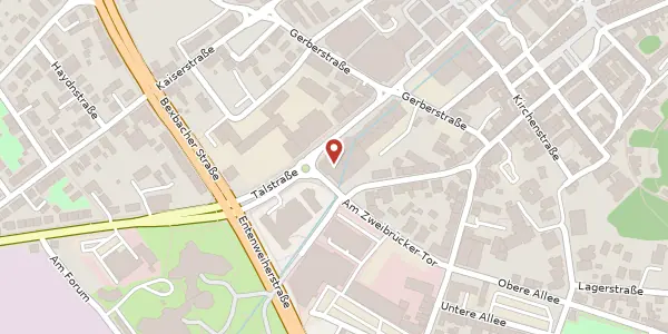 Karte der Umgebung von Talstraße 55, 66424 Homburg