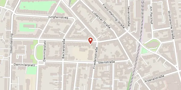 Karte der Umgebung von Mozartstraße 2, 19053 Schwerin