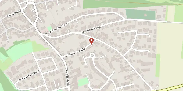 Karte der Umgebung von Schillerstraße 13, 55263 Ingelheim