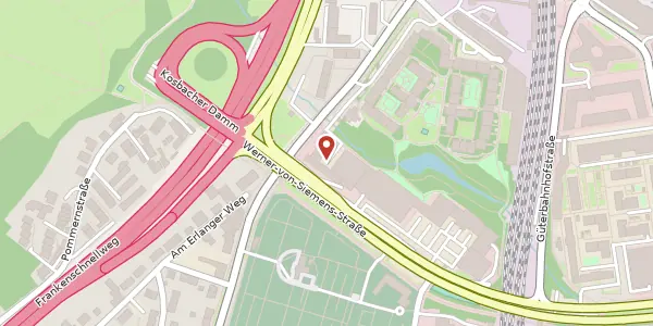 Karte der Umgebung von Äußere Brucker Straße 51, 91052 Erlangen