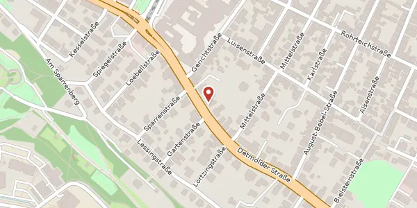 Karte der Umgebung von Detmolder Str. 15, 33604 Bielefeld