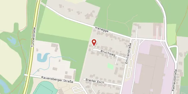 Karte der Umgebung von Bruchweg 18, 33813 Oerlinghausen