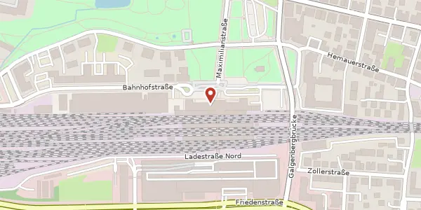Karte der Umgebung von Bahnhofstraße 18, 93047 Regensburg