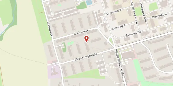 Karte der Umgebung von Flemmingstraße 18, 09116 Chemnitz