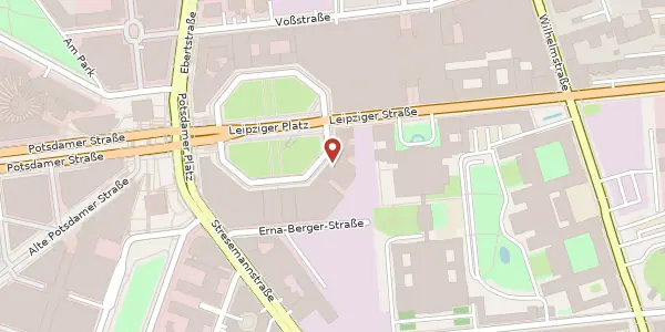 Karte der Umgebung von Leipziger Platz 10, 10117 Berlin