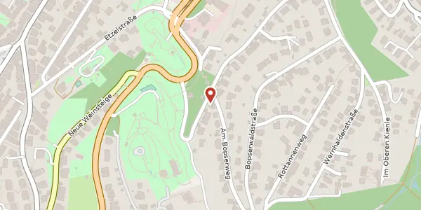 Karte der Umgebung von Bopserwaldstraße 24, 70184 Stuttgart