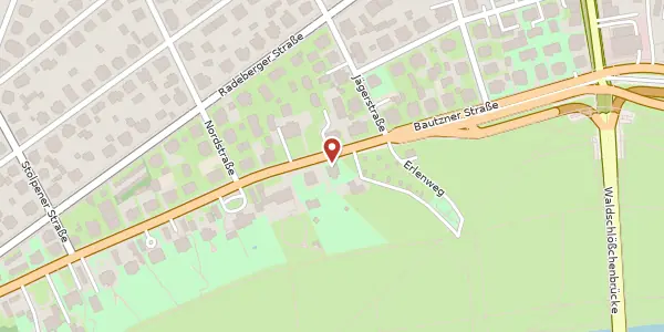 Karte der Umgebung von Bautzner Straße 102, 01099 Dresden