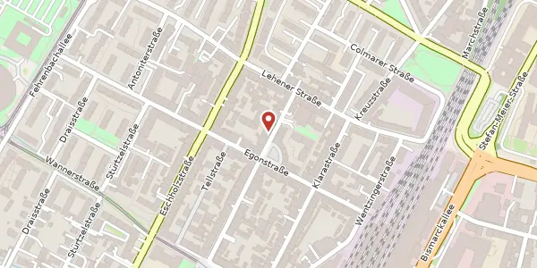Karte der Umgebung von Guntramstraße 16, 79106 Freiburg im Breisgau