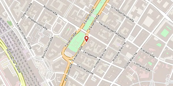 Karte der Umgebung von Kaiserstraße 18, 55116 Mainz