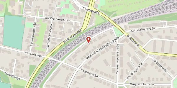 Karte der Umgebung von Habichtswalder Straße 10, 34119 Kassel