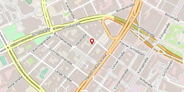 Karte der Umgebung von Hospitalstraße 10, 70174 Stuttgart