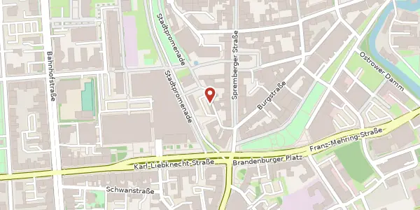 Karte der Umgebung von Am Turm 25 a, 03046 Cottbus